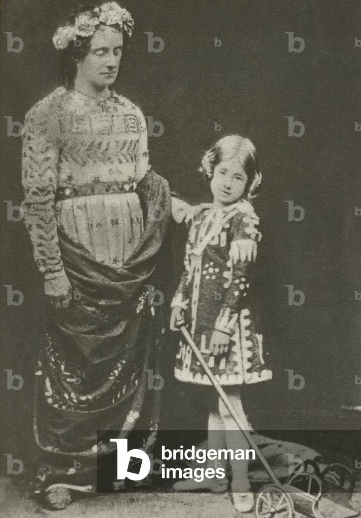 Charles Kean and Ellen Terry in 1856 (b/w photo)