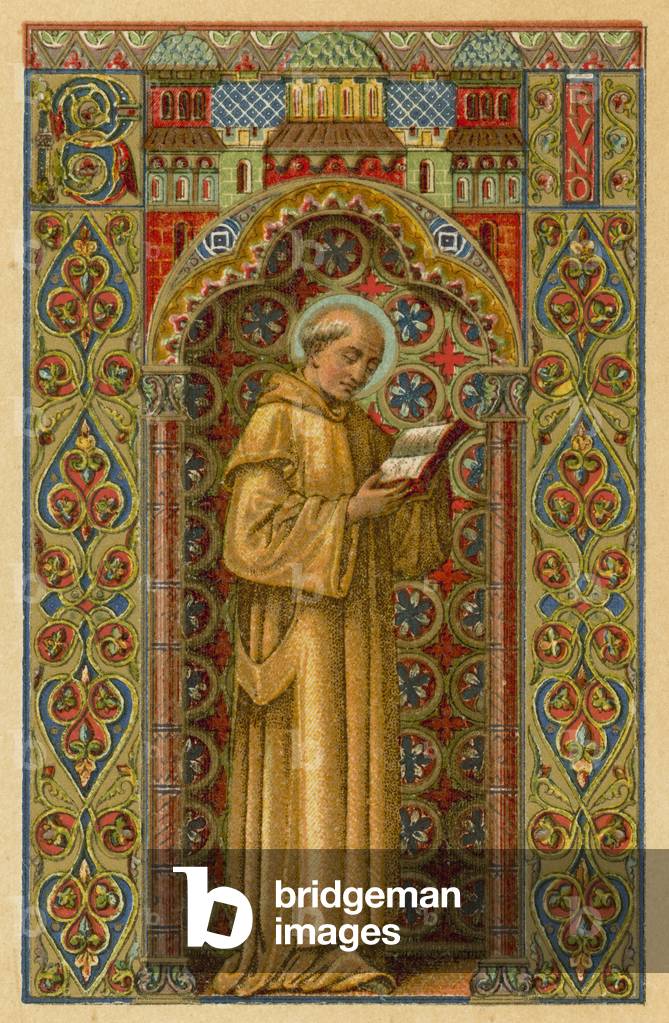 S Bruno (colour litho)