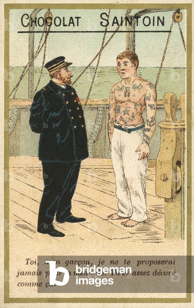 I will never propose you for a medal, my boy, you are decorated enough already (chromolitho)