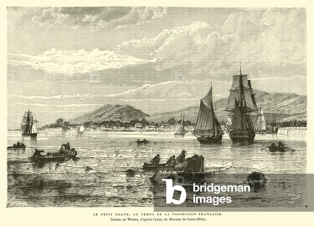 Petit-Goave, Haiti, when it was a French possession (engraving)