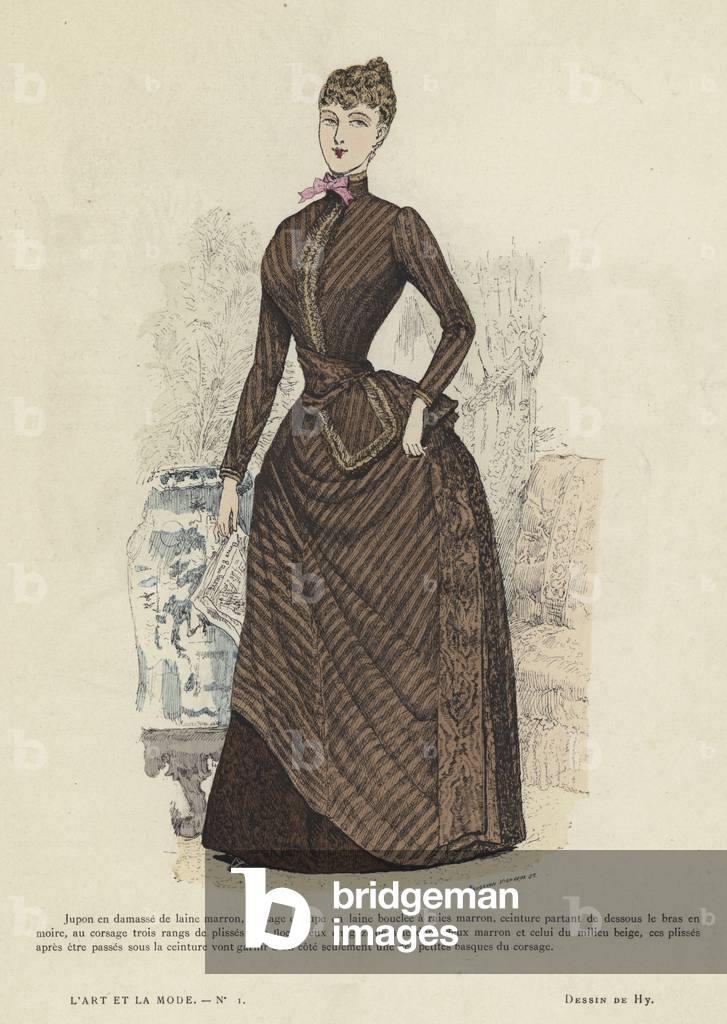 French fashion plate, 1885-86 (colour litho)