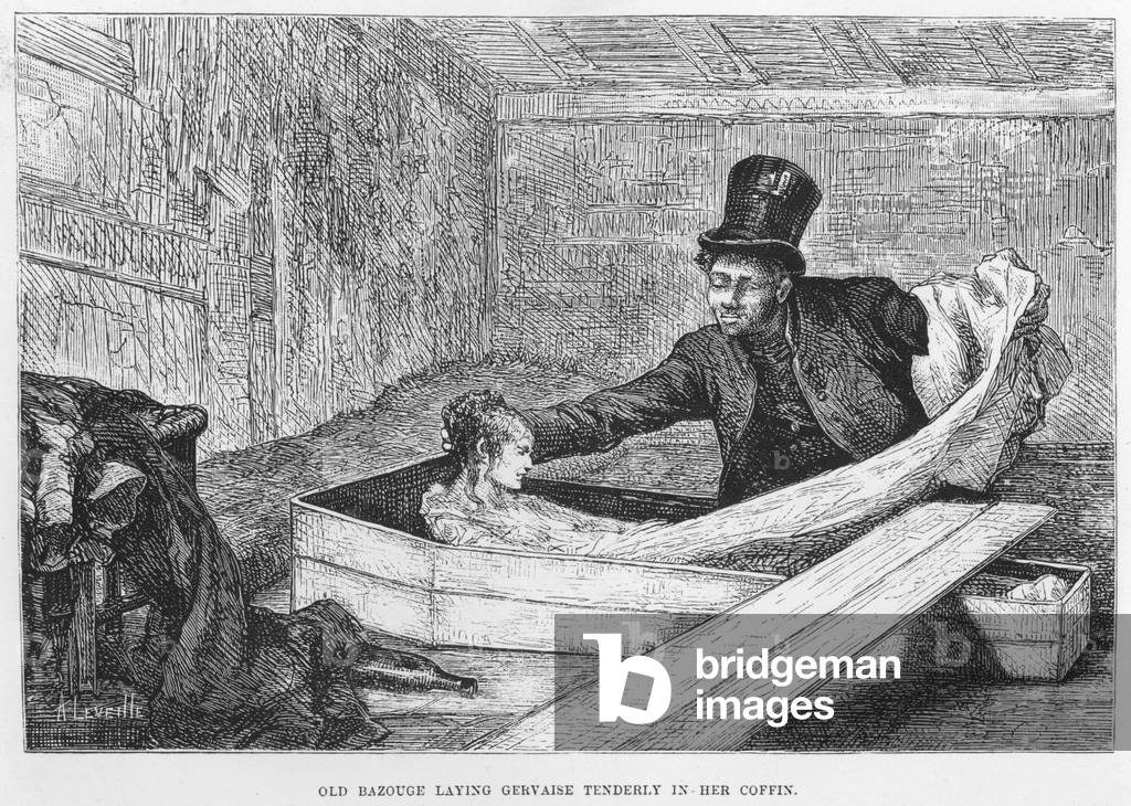 Illustration for The Assommoir, A Realistic Novel, by Emile Zola (engraving)