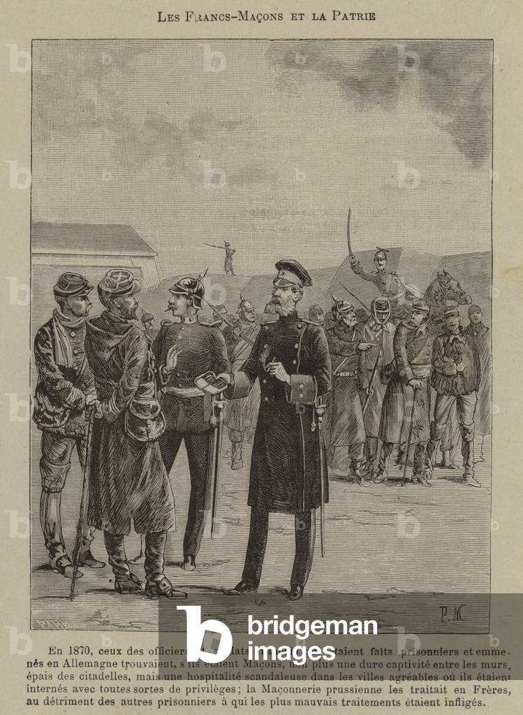Freemasons and patriotism (engraving)