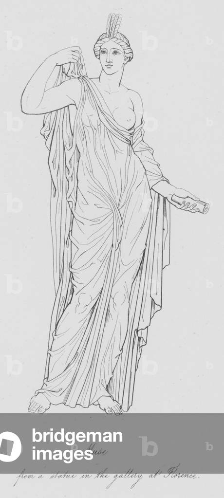 Muse, from a statue in the gallery at Florence (engraving)