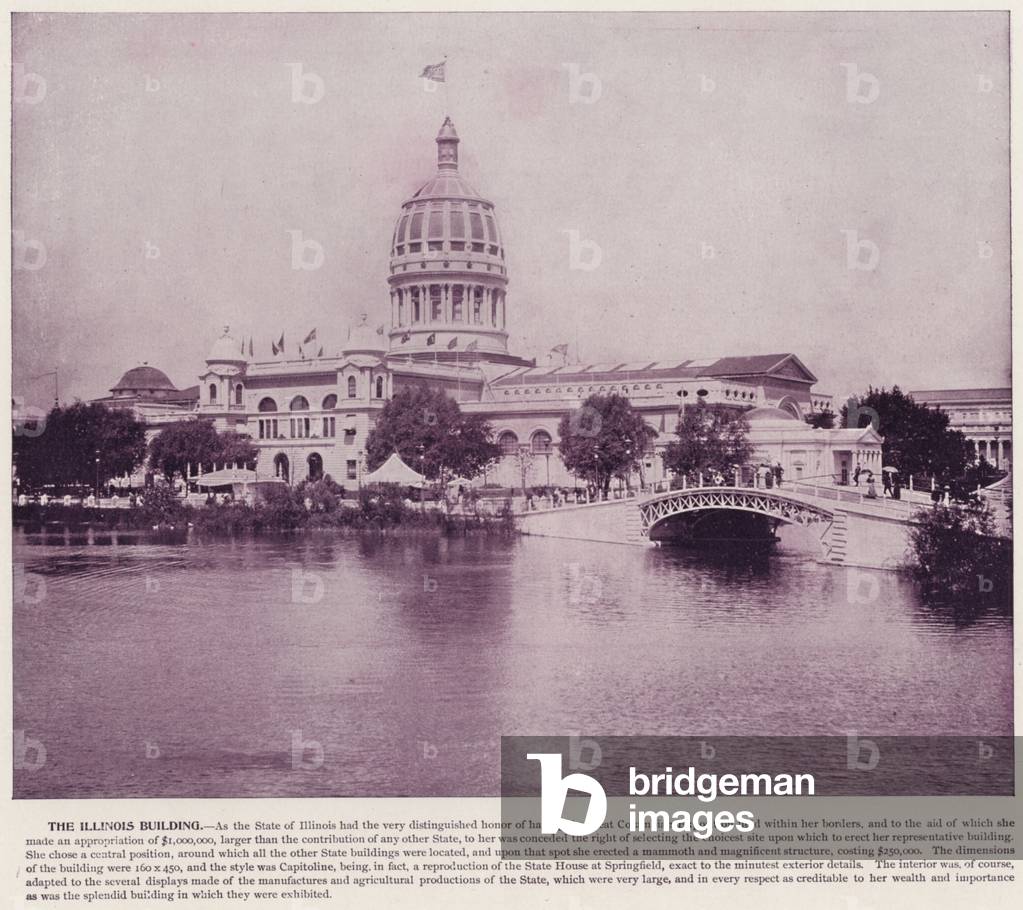 Chicago World's Fair, 1893: The Illinois Building (b/w photo)