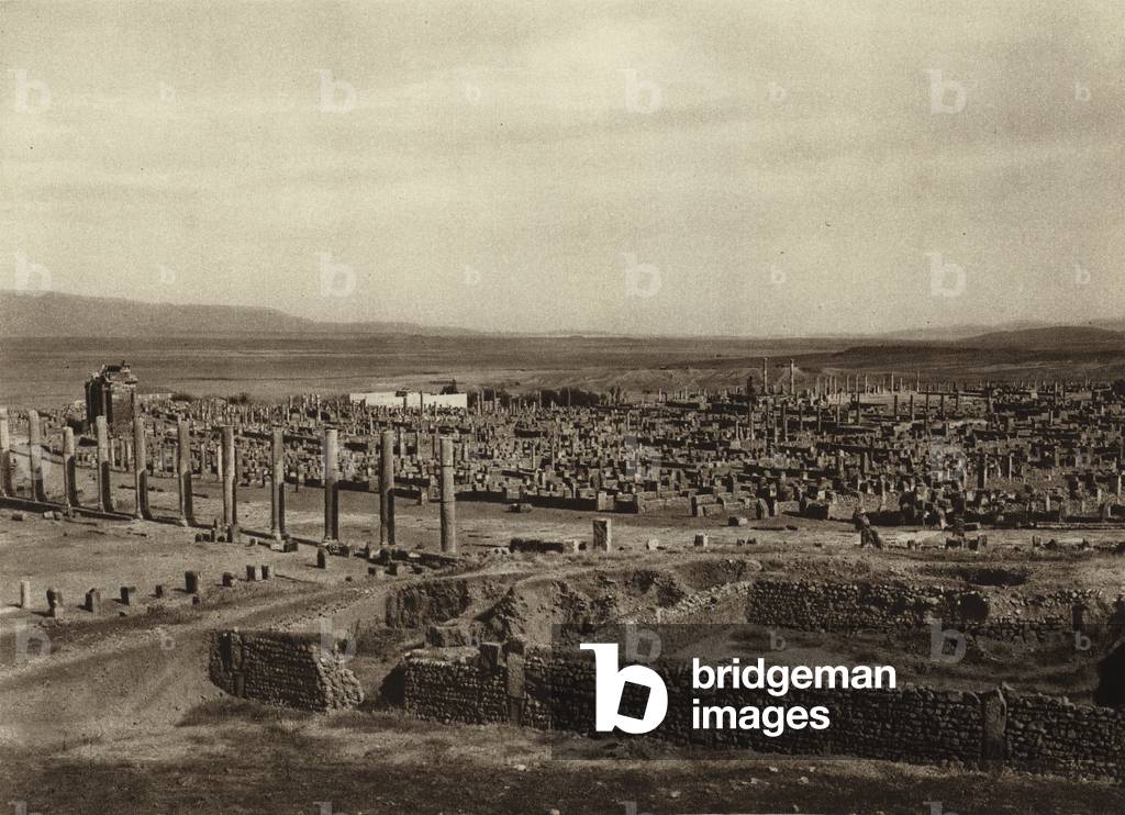 Timgad, General view (b/w photo)