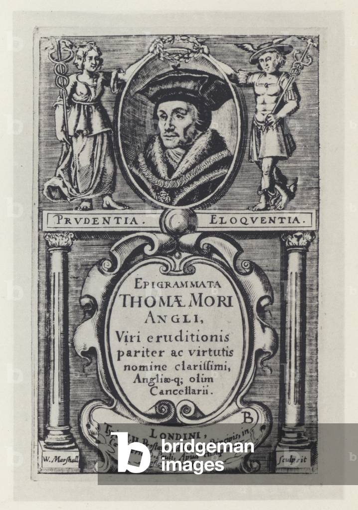 Sir T More, Epigrammata, I H for H Mosley 1638 (b/w photo)