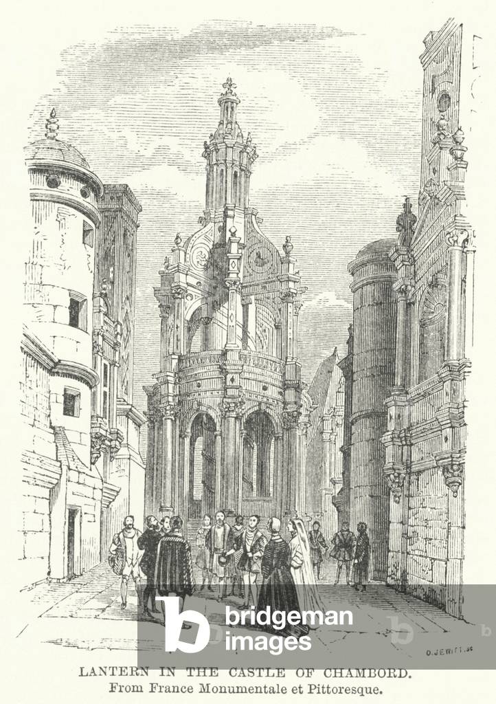 Lantern in the Castle of Chambord (engraving)