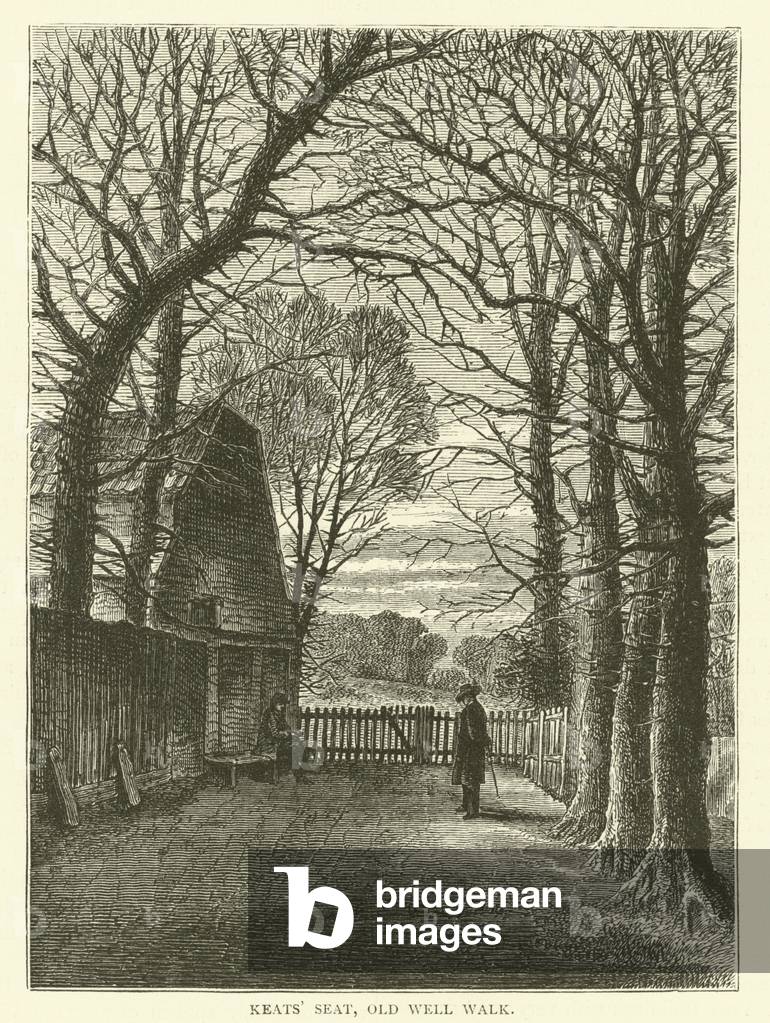 Keats' Seat, Old Well Walk (engraving)