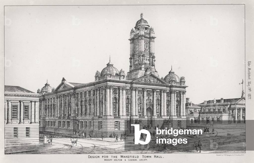 Design for the Wakefield Town Hall (engraving)