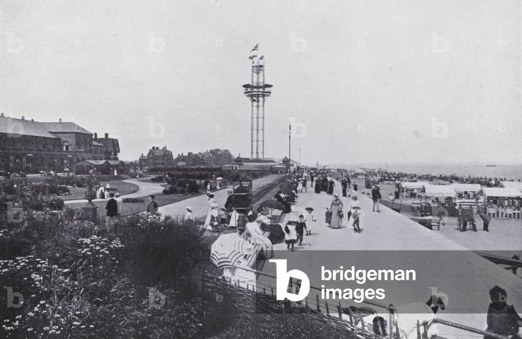 North Esplanade and Tower (b/w photo)