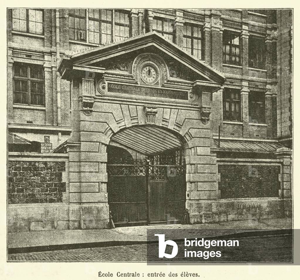 Ecole Centrale, entree des eleves (engraving)