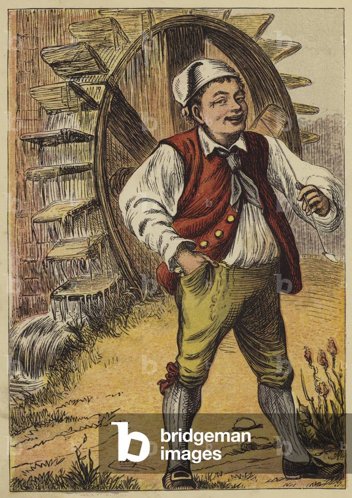 There Was A Jolly Miller (coloured engraving)