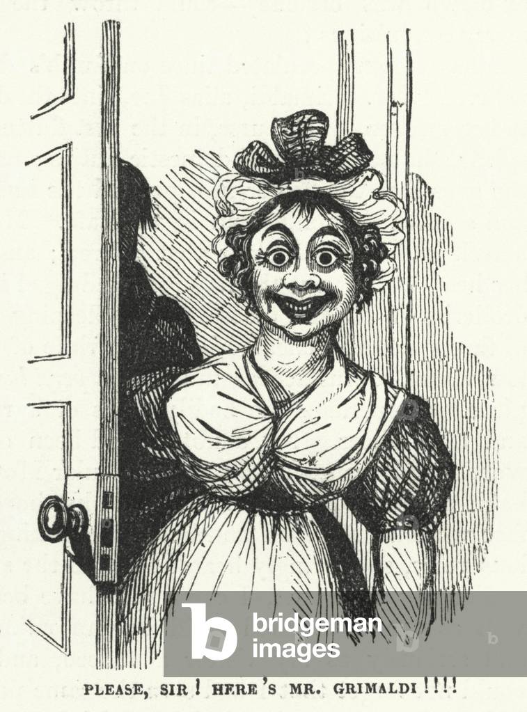 Please, Sir! Here's Mr Grimaldi! (engraving)