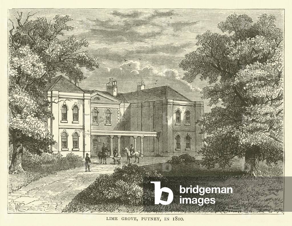 Lime Grove, Putney, in 1810 (engraving)