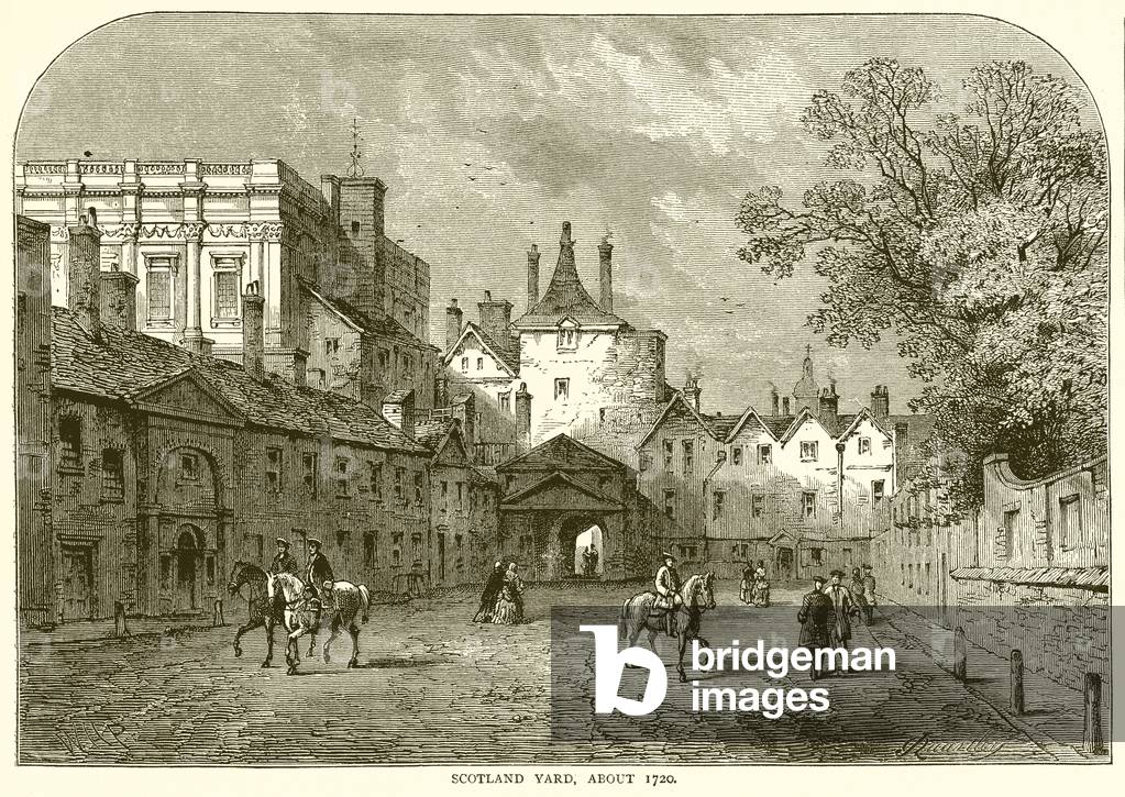Scotland Yard, about 1720 (engraving)