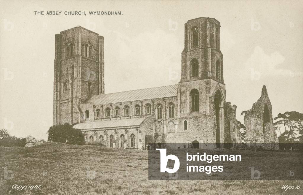 The Abbey Church, Wymondham (b/w photo)