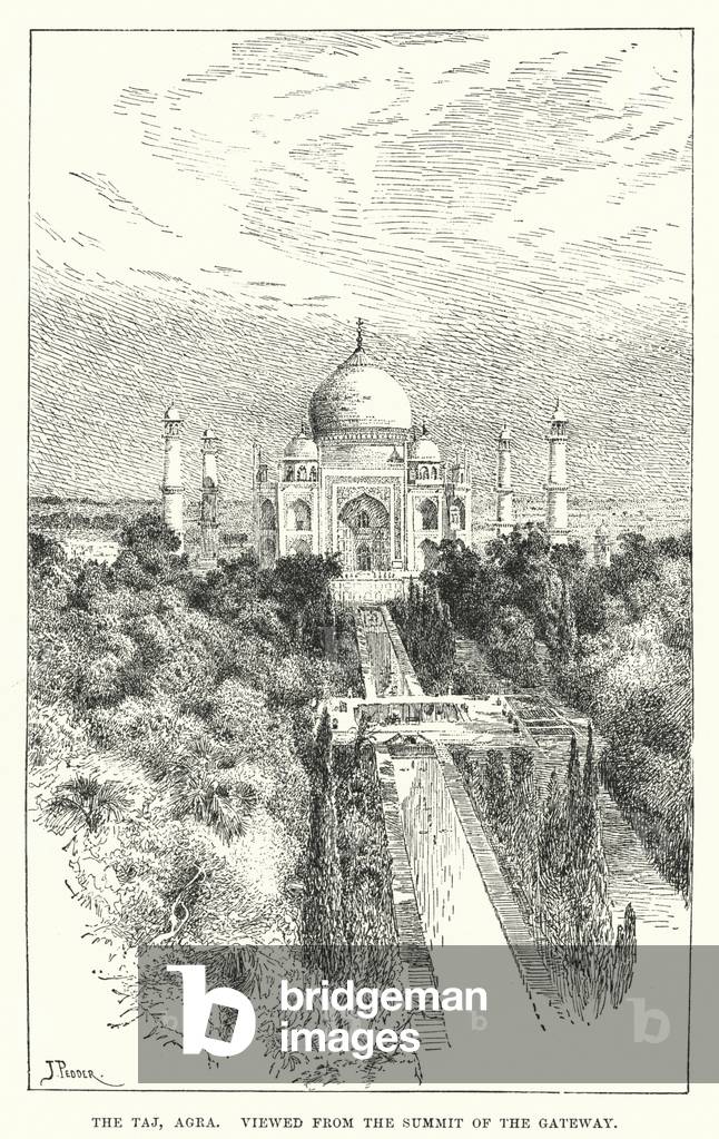 India: The Taj, Agra (engraving)