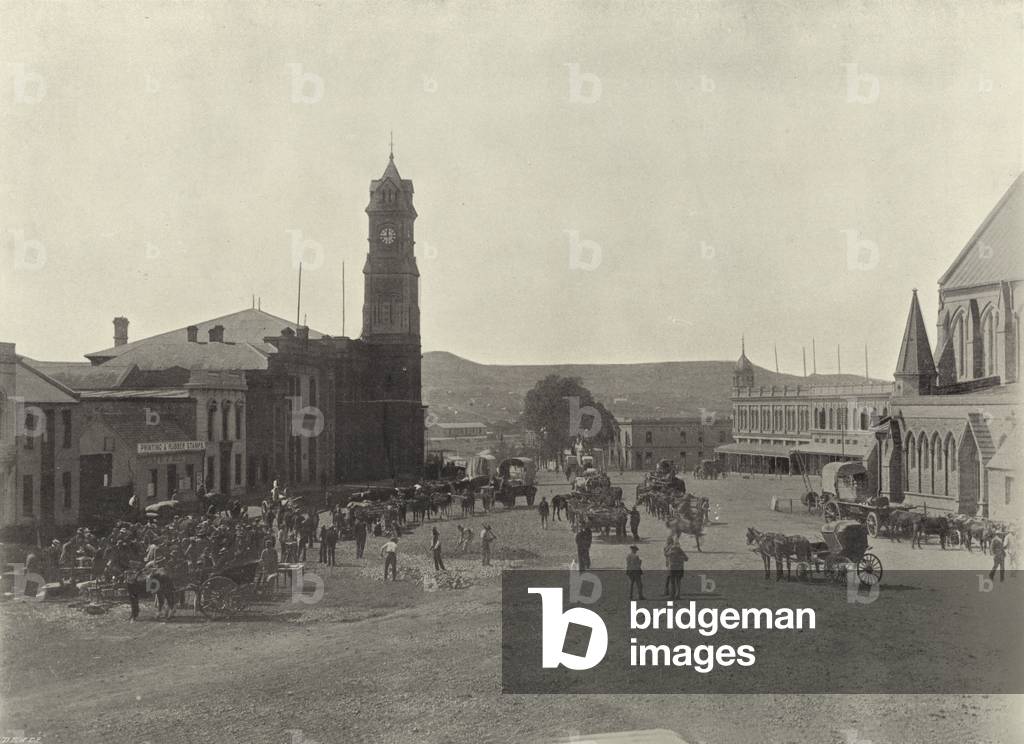 Church Square, Grahamstown (b/w photo)