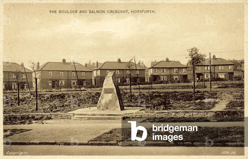 The Boulder and Salmon Crescent, Horsforth (b/w photo)