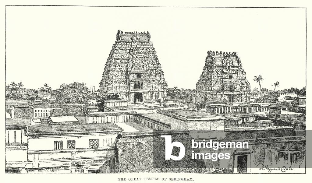 India: The Great Temple of Seringham (engraving)