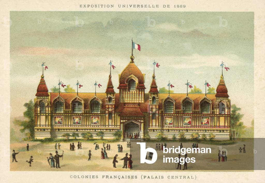 French Colonies (Central Palace), Exposition Universelle 1889, Paris (chromolitho)