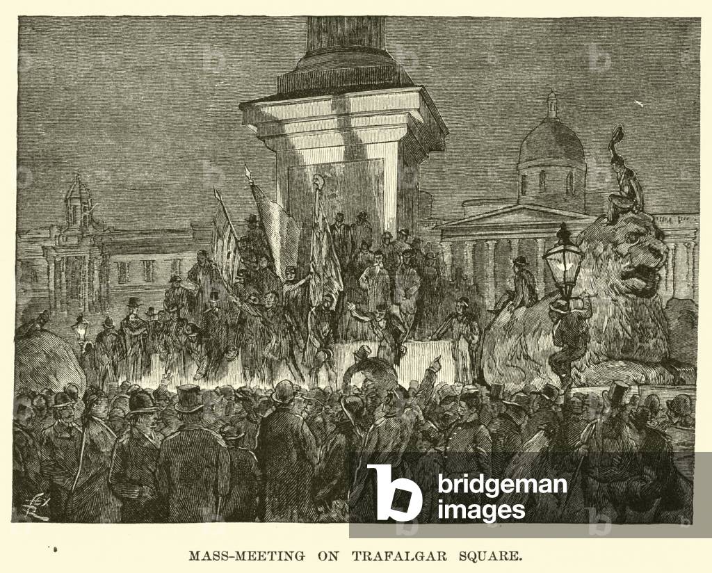 Mass-Meeting on Trafalgar Square (engraving)