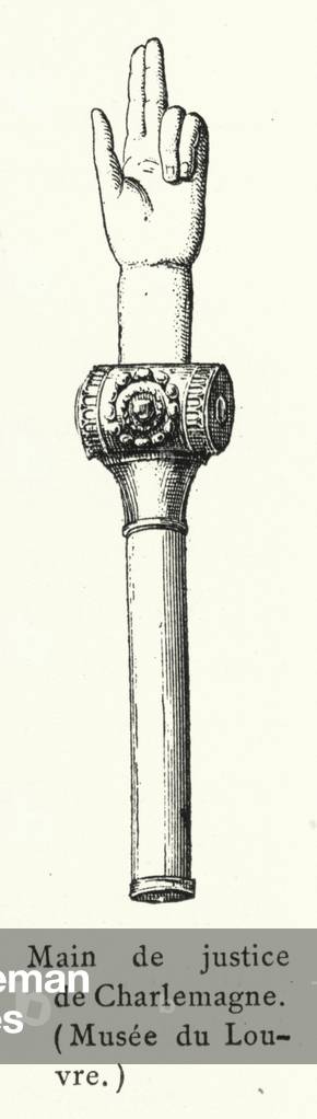 Main de justice de Charlemagne (engraving)