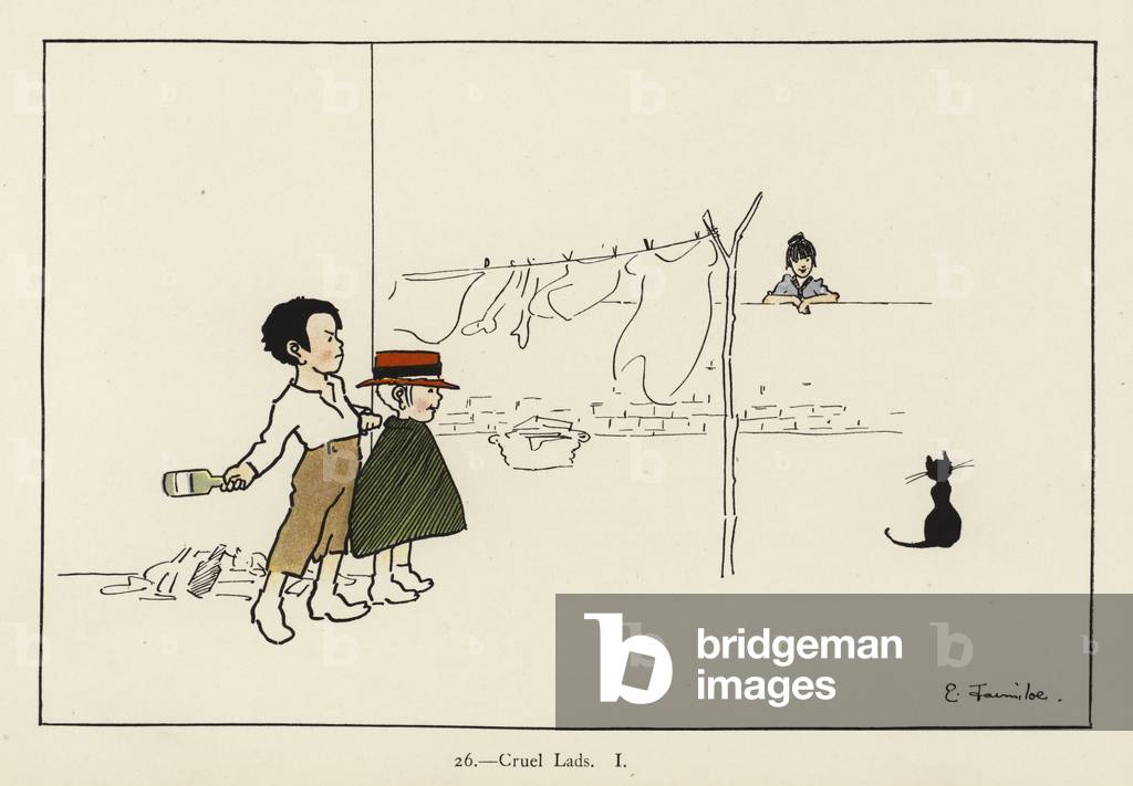 Cruel Lads I (colour litho)