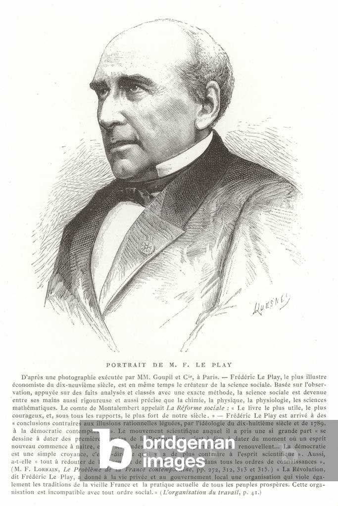 Frederic le Play, French engineer, sociologist and economist (engraving)