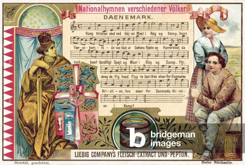 National anthem of Denmark (chromolitho)