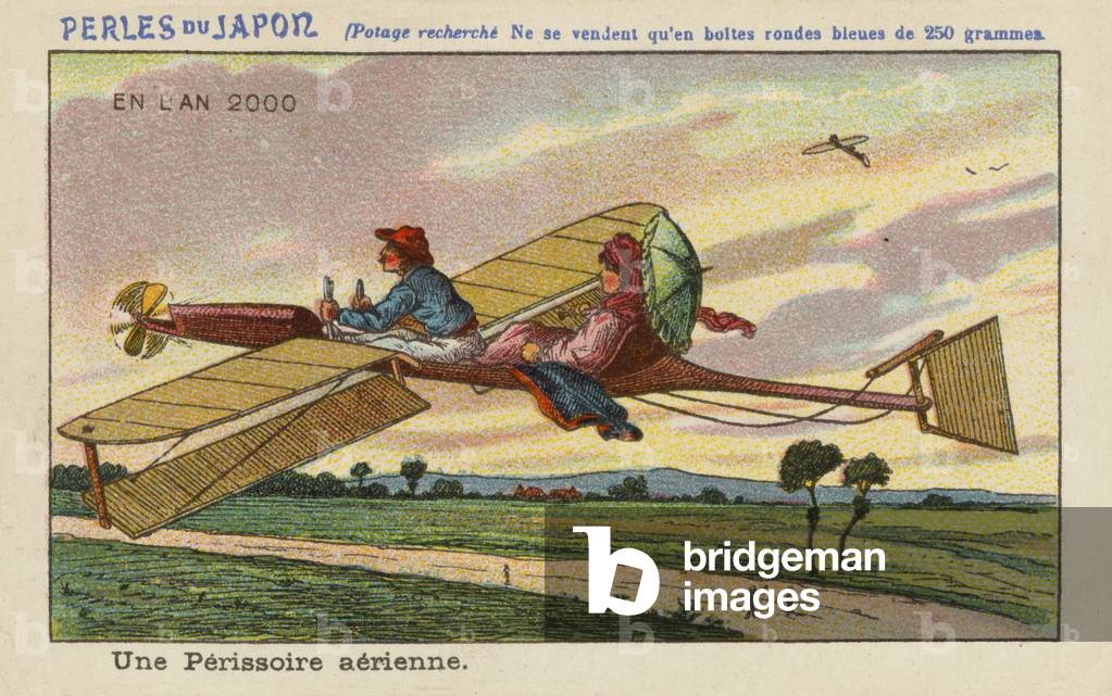 Light aircraft in the year 2000 (chromolitho)