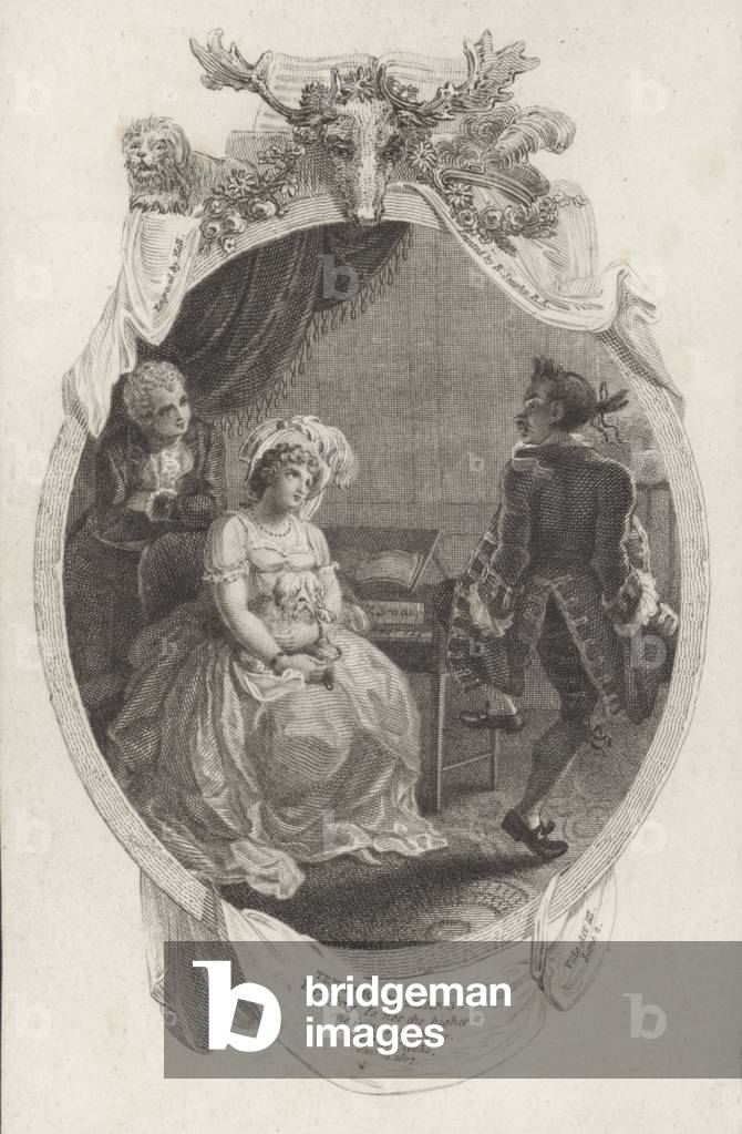 Scene from The Tender Husband by Richard Steele (engraving)