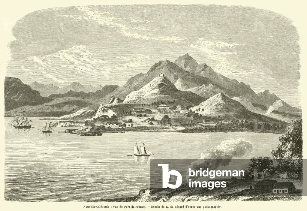 Nouvelle-Caledonie, Vue de Port-de-France (engraving)