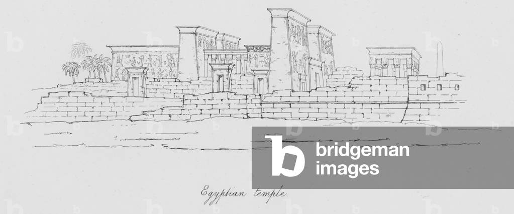 Egyptian temple (engraving)