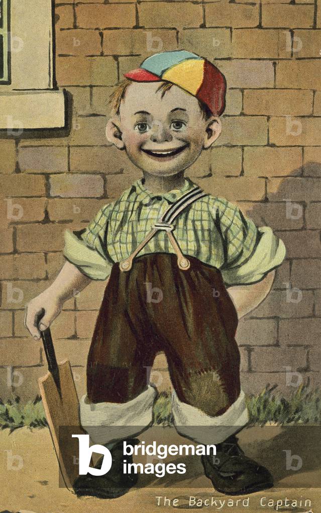 The backyard captain (colour litho)