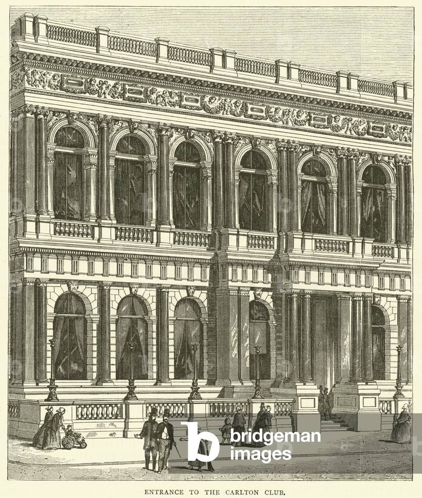 Entrance to the Carlton Club (engraving)