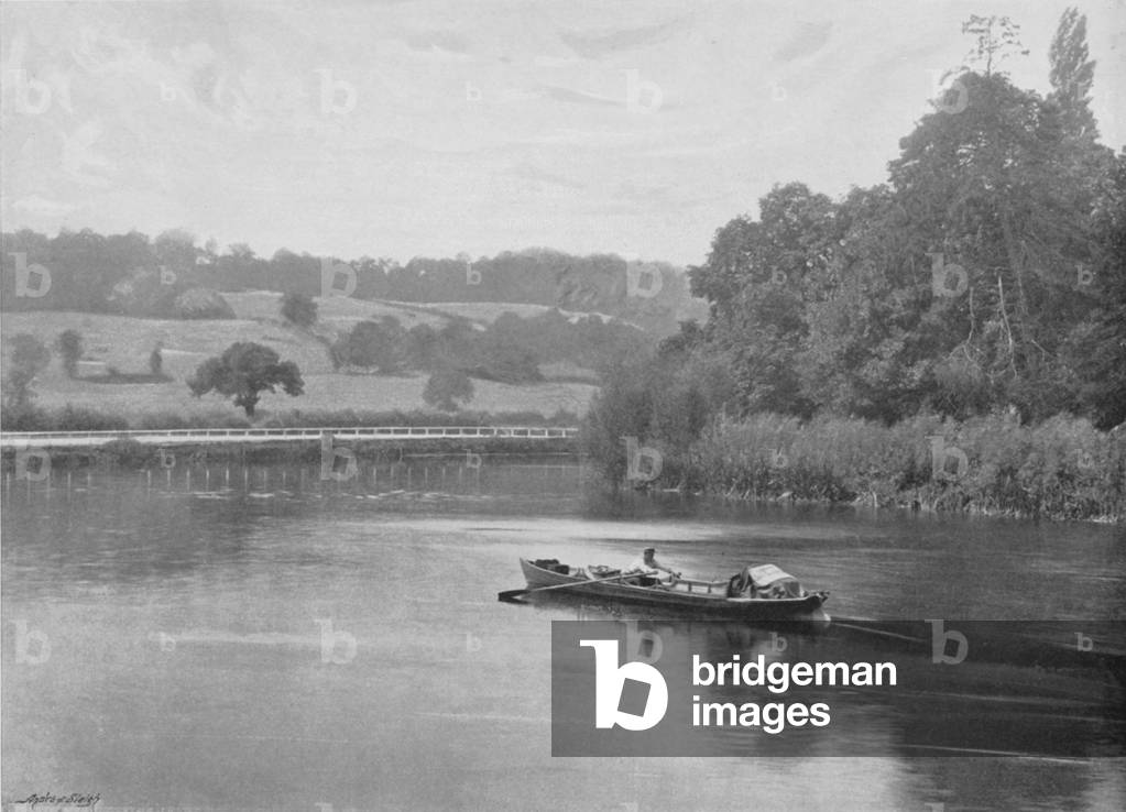 The Thames at Runnymede (b/w photo)