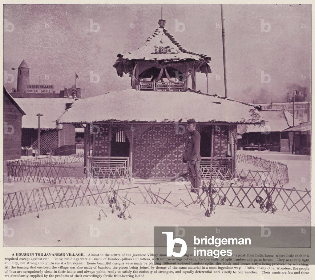 Chicago World's Fair, 1893: A House in the Javanese Village (b/w photo)