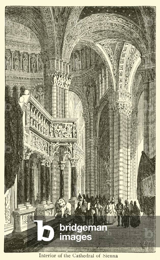 Interior of the Cathedral of Sienna (engraving)