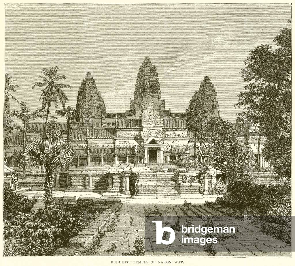 Buddhist Temple of Nakon Wat (engraving)