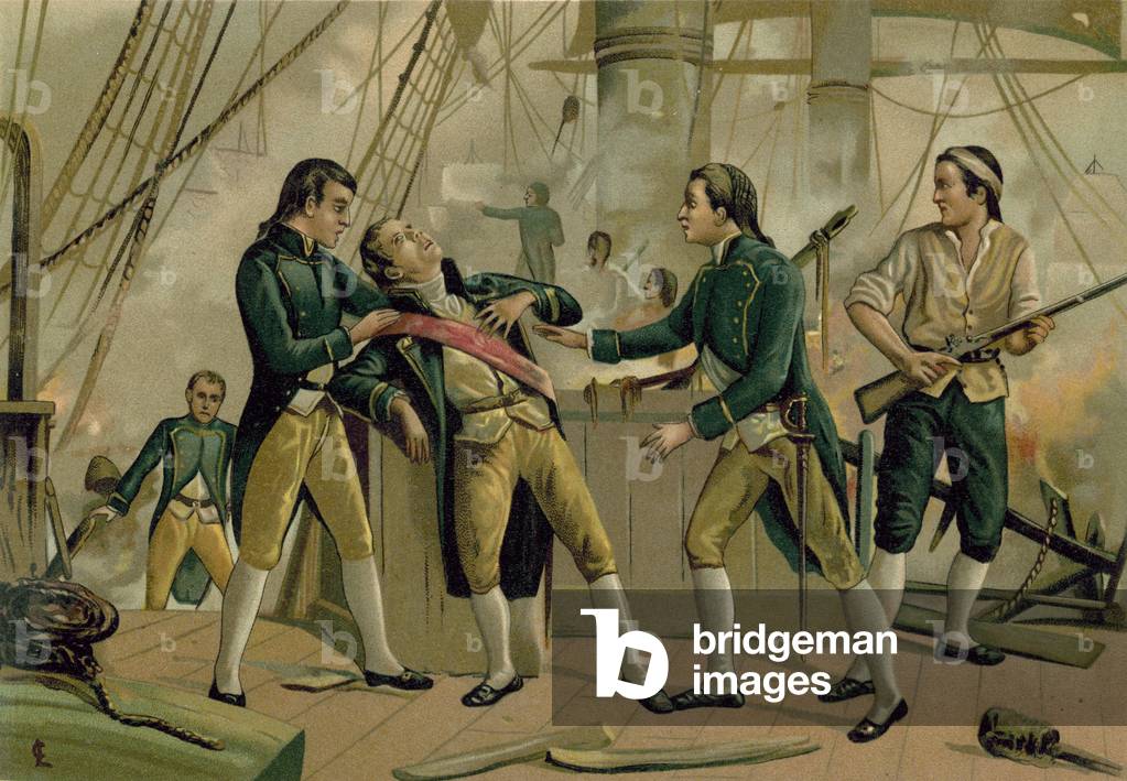 Death of Admiral Gravina, 1805 (chromolitho)