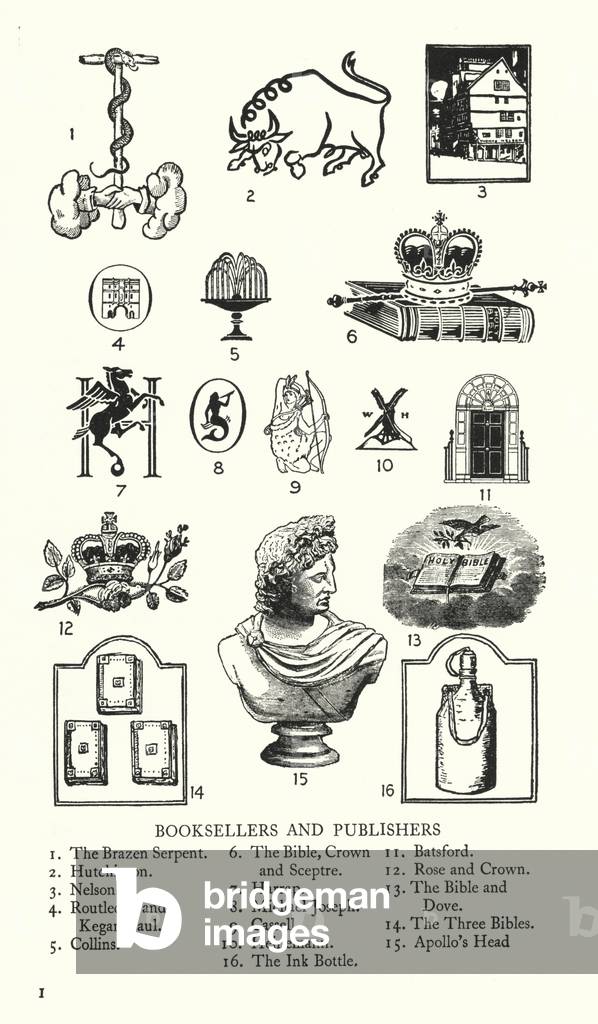 Trade signs: Booksellers and Publishers (litho)