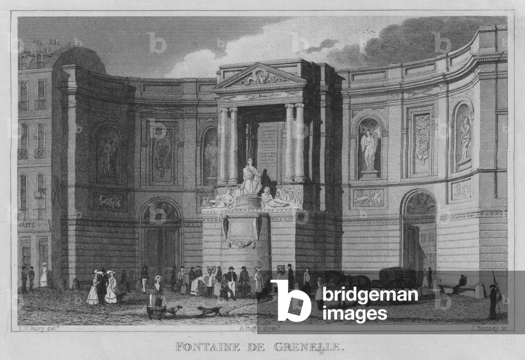 Paris, Fontaine De Grenelle (engraving)