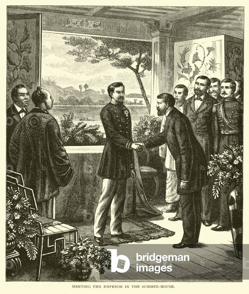 Meeting the Emperor in the Summer-House (engraving)