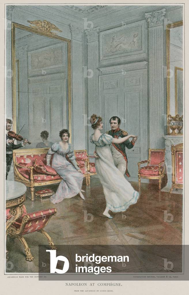 Napoleon at Compiegne (colour litho)