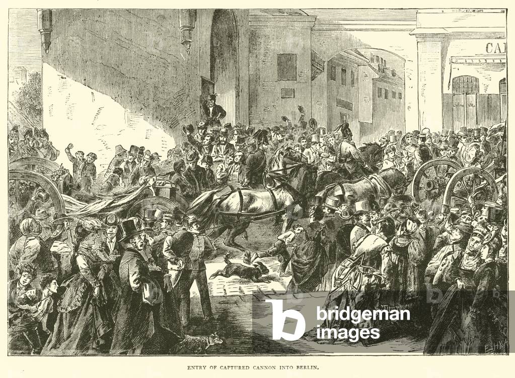 Entry of captured cannon into Berlin, September 1870 (engraving)