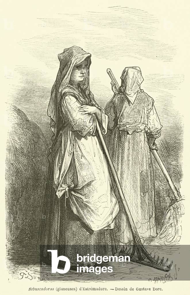 Rebuscadoras (glaneuses) d'Estremadure (engraving)