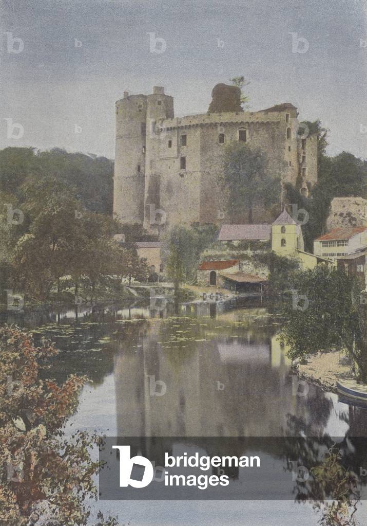 Clisson, Chateau (coloured photo)
