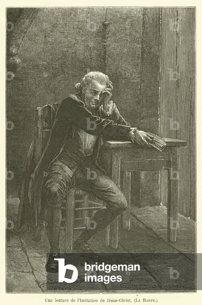 Une lecture de l'Imitation de Jesus-Christ, La Harpe (engraving)